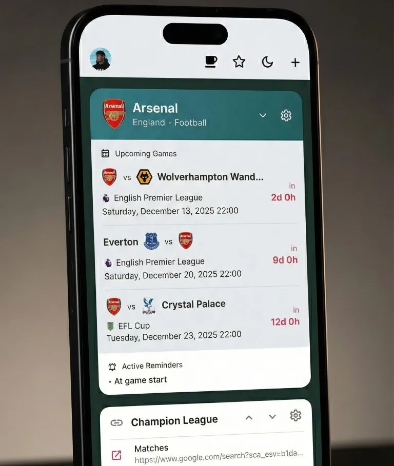 Game Reminder App Interface