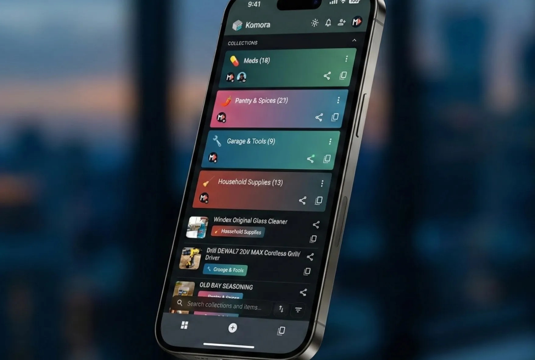 Komora App Interface