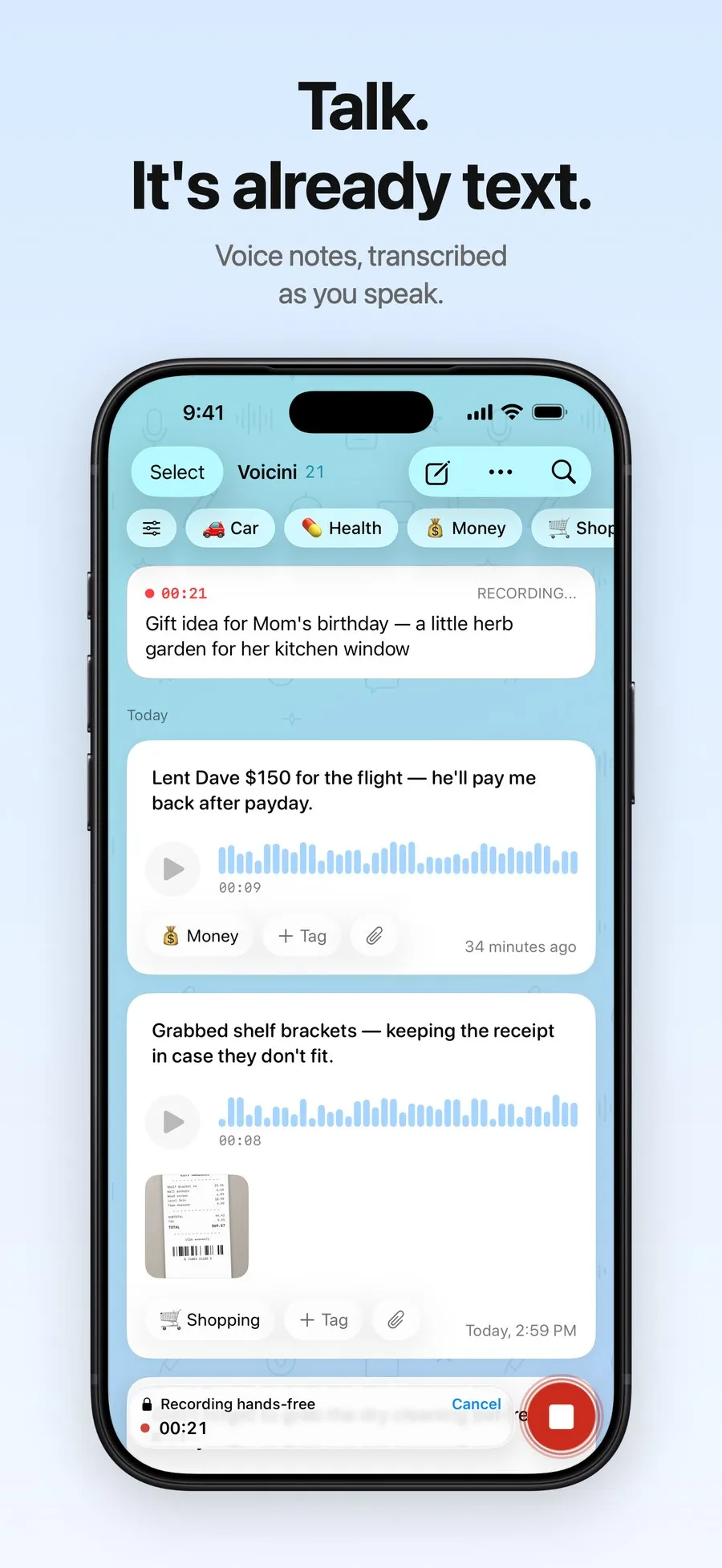 Voicini screenshot 1